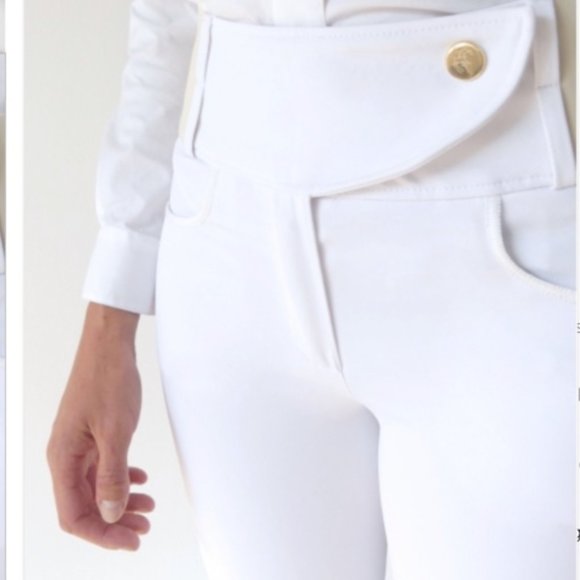 NWT A TISS B White Romy Knee Patch Breeches - Picture 2 of 3
